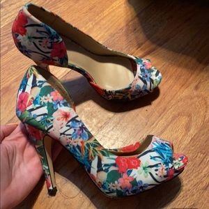 Floral High Heels